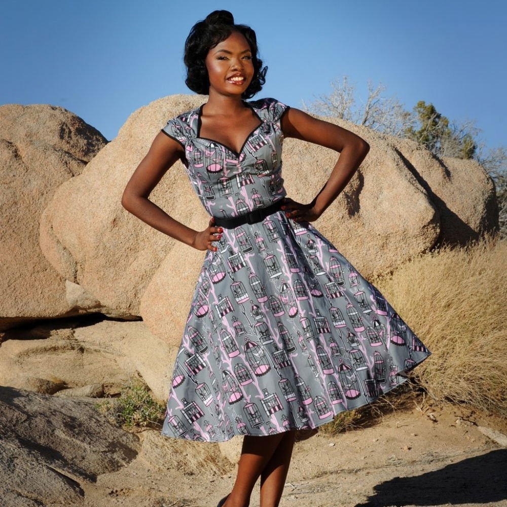 PUG Heidi Dress in Birdcage Print